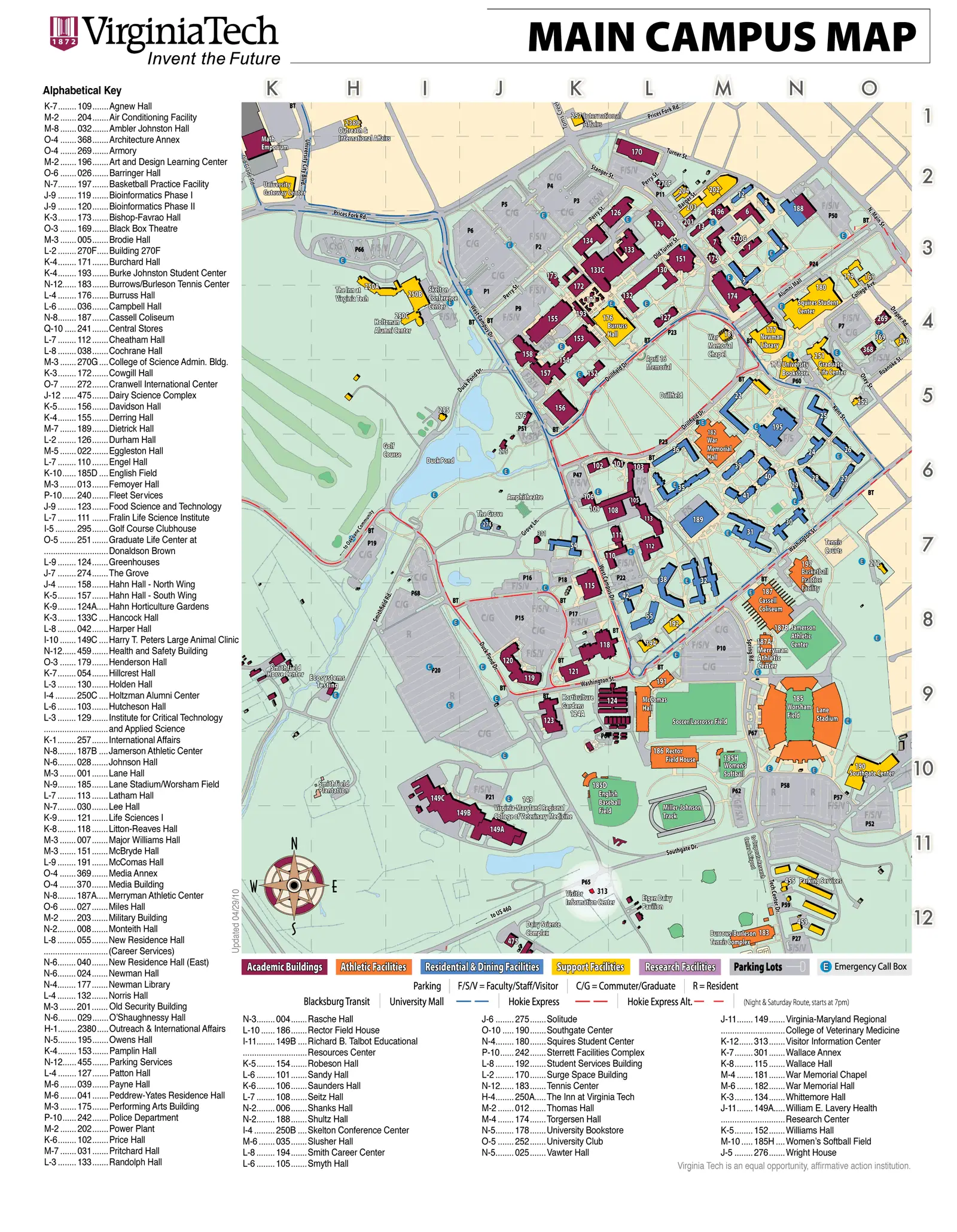 Virginiatech Campus Map - MapSof.net