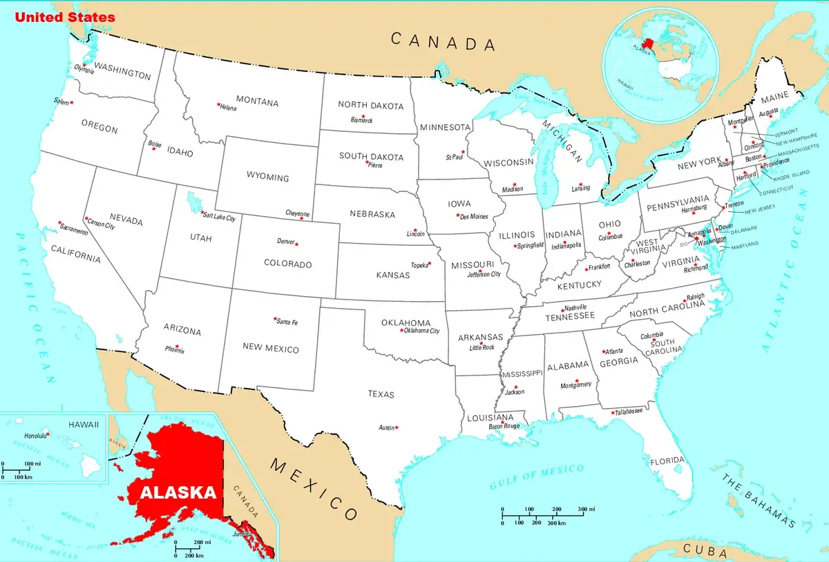 Alaska Located On Map Where Is Alaska Located - Mapsof.net