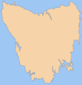 Blank Map of Tasmania - Mapsof.net