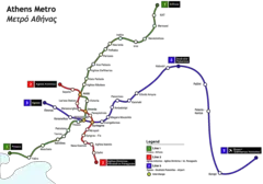 Athens Metro Map 2007