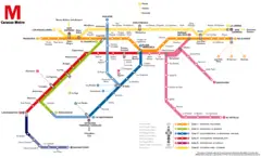 Caracas Metro Map (subway)