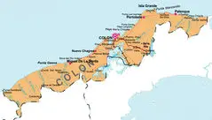 Colon Panama Political Map