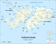 Falkland Islands Map Shaded Relief