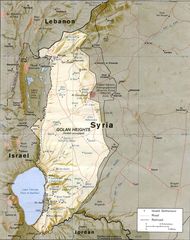 Golan Heights Relief Map