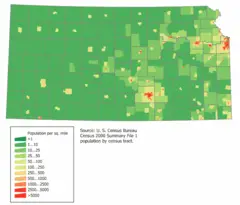 Kansas Population Map