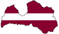 Latvia Flag Map