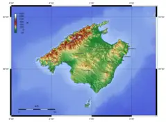 Mallorca Topographic Map