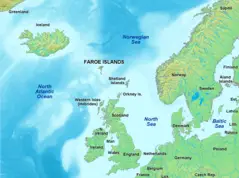 Map of Faroe Islands In Europe
