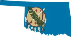 Oklahoma Flag Map