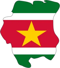 Suriname Flag Map