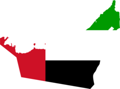 United Arab Emirates Flag Map
