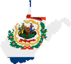 West Virginia Flag Map