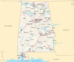 Alabama Physiographic Regions - Mapsof.Net