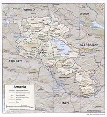 Armenia Physical Map