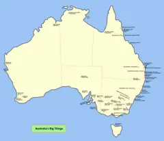 Australia Big Things Map