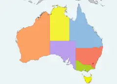 Australia Location Map Recolored