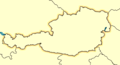 Austria Map Modern Laengsformat
