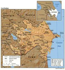 Azerbaijan 1995 Cia Map