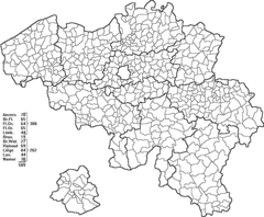 Belgique Communes589 Provinces10