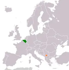 Belgium Kosovo Locator