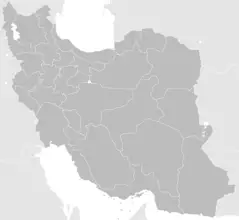 Blank Map Iran With Water Bodies