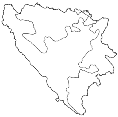 Bosnia And Herzegovina Districts Blank
