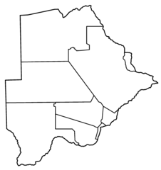 Botswana Districts Blank