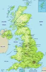 Britain Physical Map
