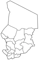 Chad Regions Blank