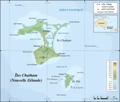 Chatham Islands Map Topo Fr