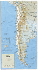Chile Relief Map 1974