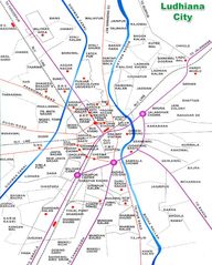 City Center Map of Ludhiana