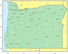 Counties Map of Oregon