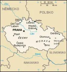Cz Mapa With Czech Description