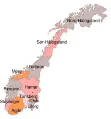 Dioceses Church of Norway