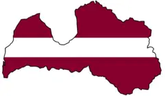 Flag Map of Latvia
