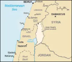 Golan Heights Map 1