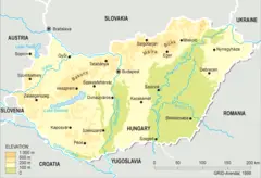 Hungary Topographic Map