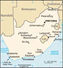 Kaart Suid Afrika