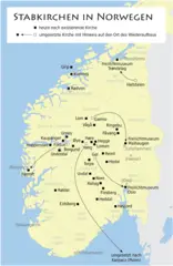 Karte Der Stabkirchen In Norwegen