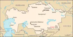 Kasachstan Karte Point On Turgen De