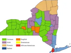 Largest Ancestry of Each New York County (en)