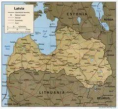 Latvia 1998 Cia Map