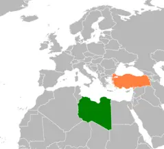 Libya Turkey Locator