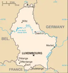 Luxembourg Cia Wfb Map