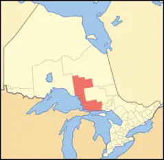 Map of Ontario Algoma