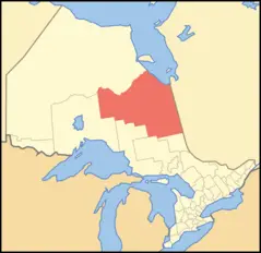 Map of Ontario Cochrane