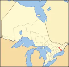 Map of Ontario Lennox And Addington