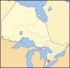 Map of Ontario Middlesex