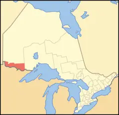 Map of Ontario Rainy River